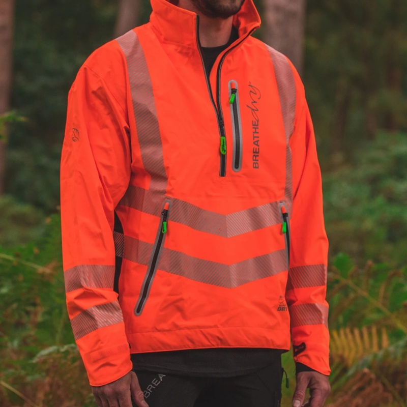 Arbortec BreatheDry® Waterproof Smock - Hi-Vis Orange