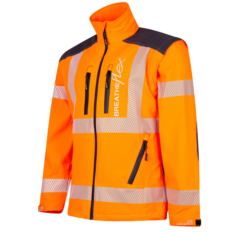 Arbortec Breatheflex Performance Work Jacket - Hi Viz Orange