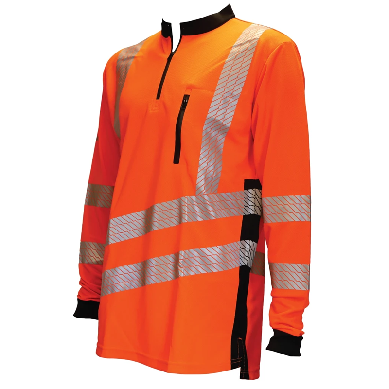 Treehog THHV2010 Long Sleeve Hi-Vis Orange T-Shirt