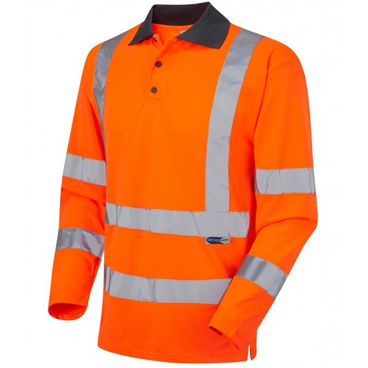 WOOLSERY Class 3 Coolviz Sleeved Polo Shirt (EcoViz) Orange