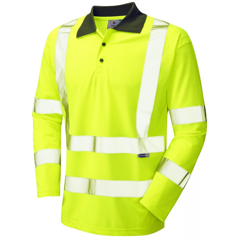 WOOLSERY Class 3 Coolviz Sleeved Polo Shirt (EcoViz) Yellow