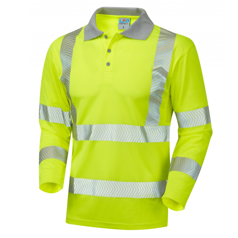 BARRICANE Class 3 Coolviz Plus Sleeved Polo Shirt Yellow