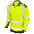 WRINGCLIFF Class 2 Coolviz Plus Sleeved Polo Shirt Yellow/Grey
