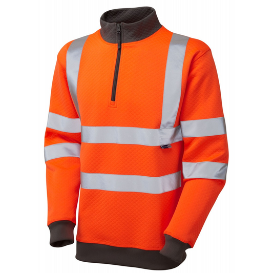 BRYNSWORTHY Class 3 1/4 Zip Sweatshirt Orange