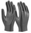 Pair of black gloves on a white background