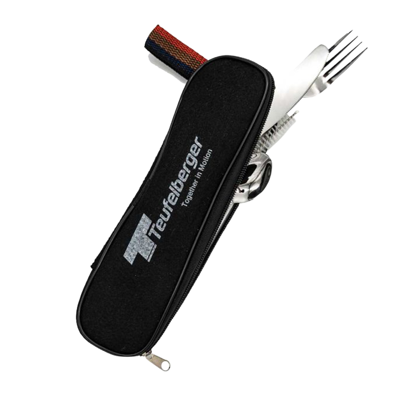 Teufelberger cutlery set with black case 